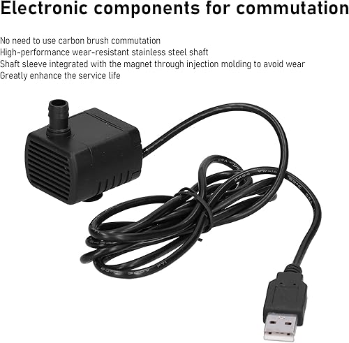 Miniatura 3 de Mini bomba sumergible 1220 230LH bomba de estanque sin escobillas con ventosa enchufe USB DC 12V bomba de fuente