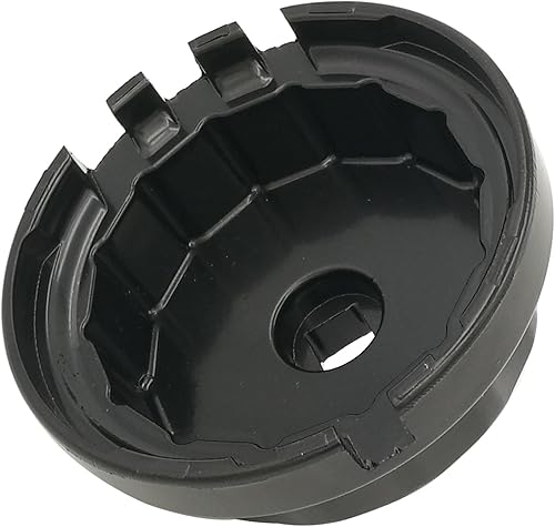 Miniatura 4 de Llave de vaso de aluminio para quitar tapas de filtro de aceite Toyota, flauta de 2.520 in, se adapta a motores de 2.5L a 5.7L, color negro