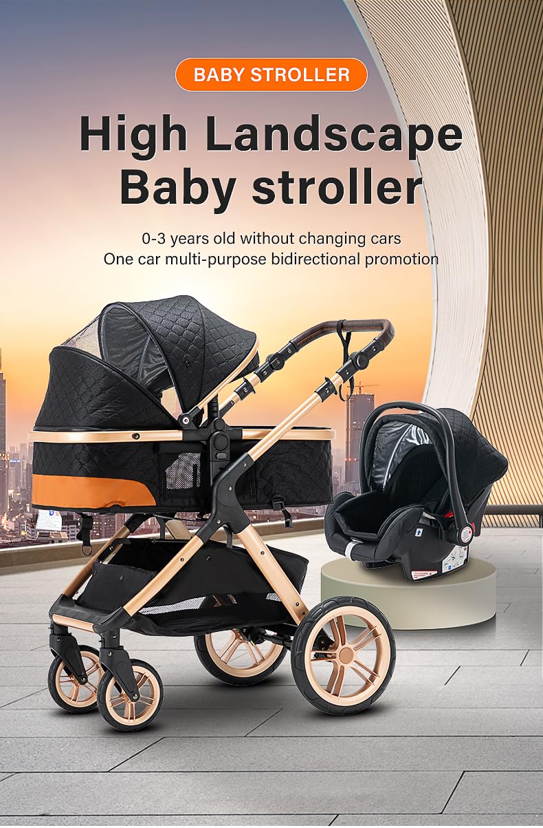 GLOKID Carrito bebé 3 en 1, Carro, Carrito bebé 3 Piezas, Silla Paseo, Sistema de viaje, Plegable, neumáticos de caucho, Con accesorios, Góndola, Adaptateurs, 25 kg (XX1 blu)…