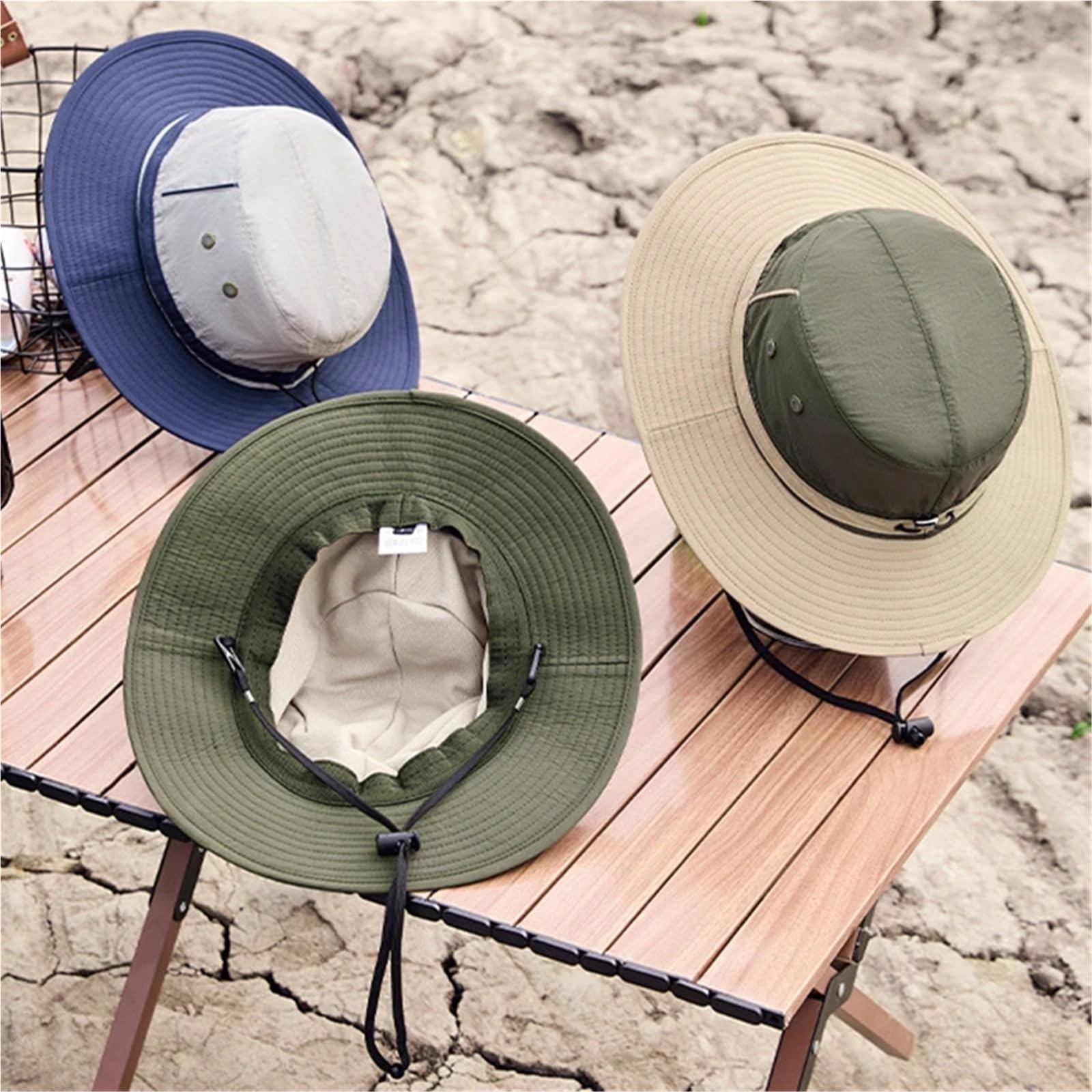 Cappello A Secchiello Cappello da pescatore primavera ed estate asciutto rapidamente Cappello da spiaggia da donna Cappello da sole da uomo di grandi dimensioni 56-58 cm 58-60 cm(White Green,M 56-58CM