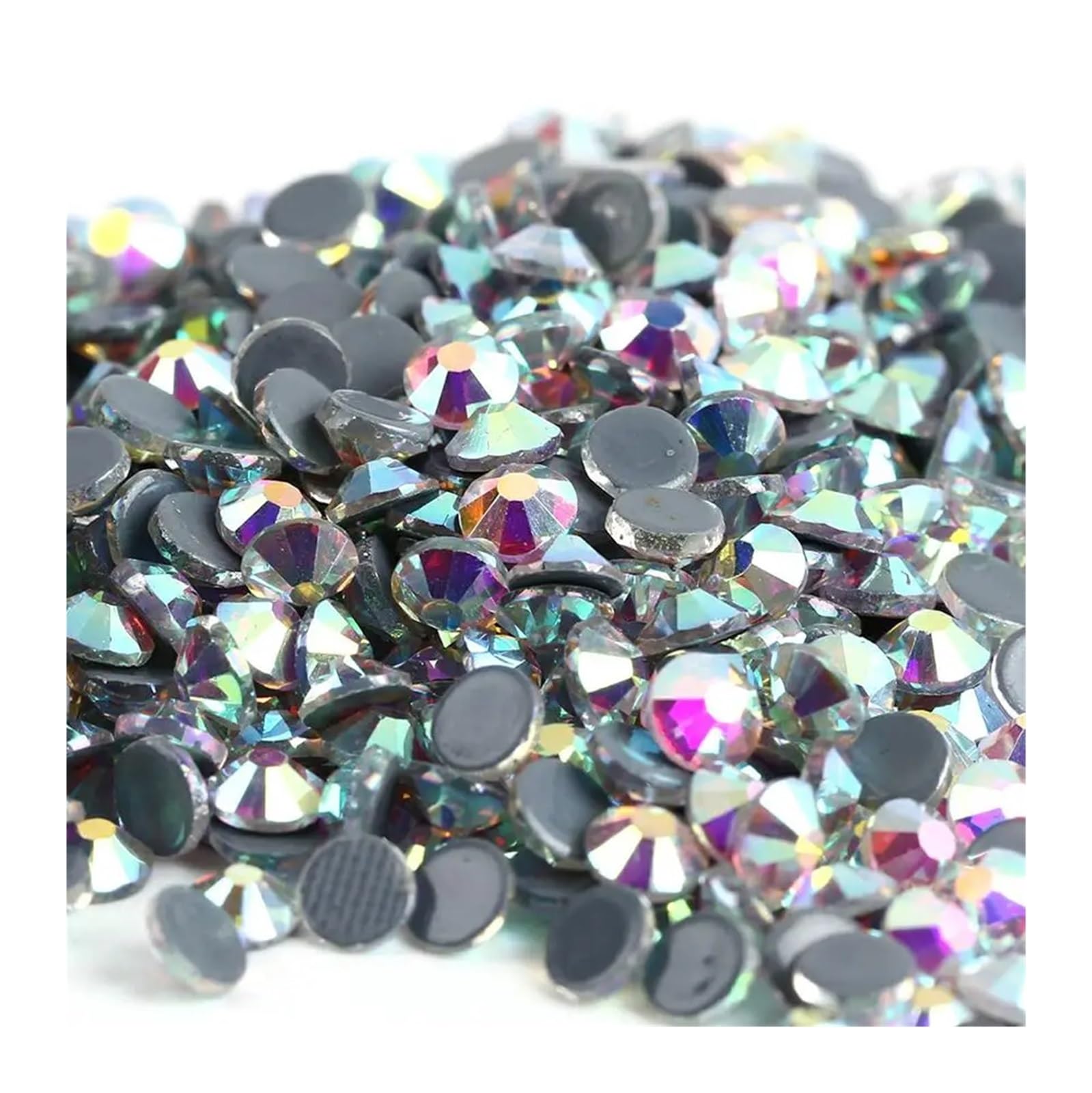 Hotfix Strasssteine ​​Hotfix ​​Großpackung Crystal AB Glas Strass Aufbügeln(Glue Crystal Clear,Ss4- 14400pcs)