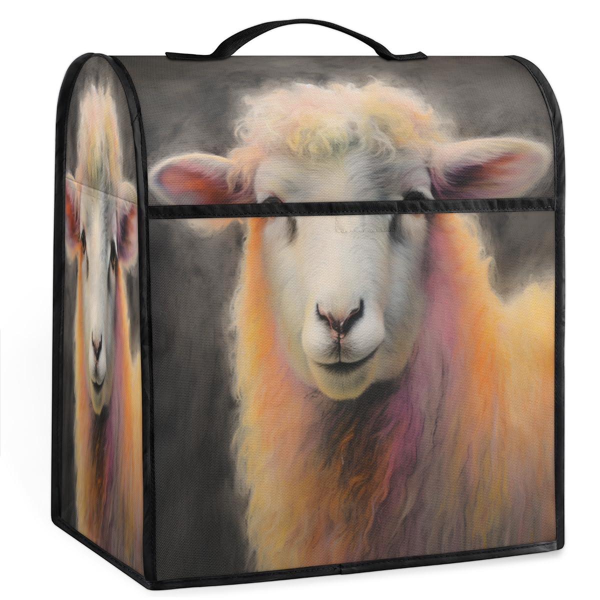 Coffee Maker Cover Animal Sheep Kitchen Appliance Covers Small Appliance Covers Blender Cover Juicer Cover Dust Covers for Kitchen Appliances with Top Handle and Pockets,Washable,C439