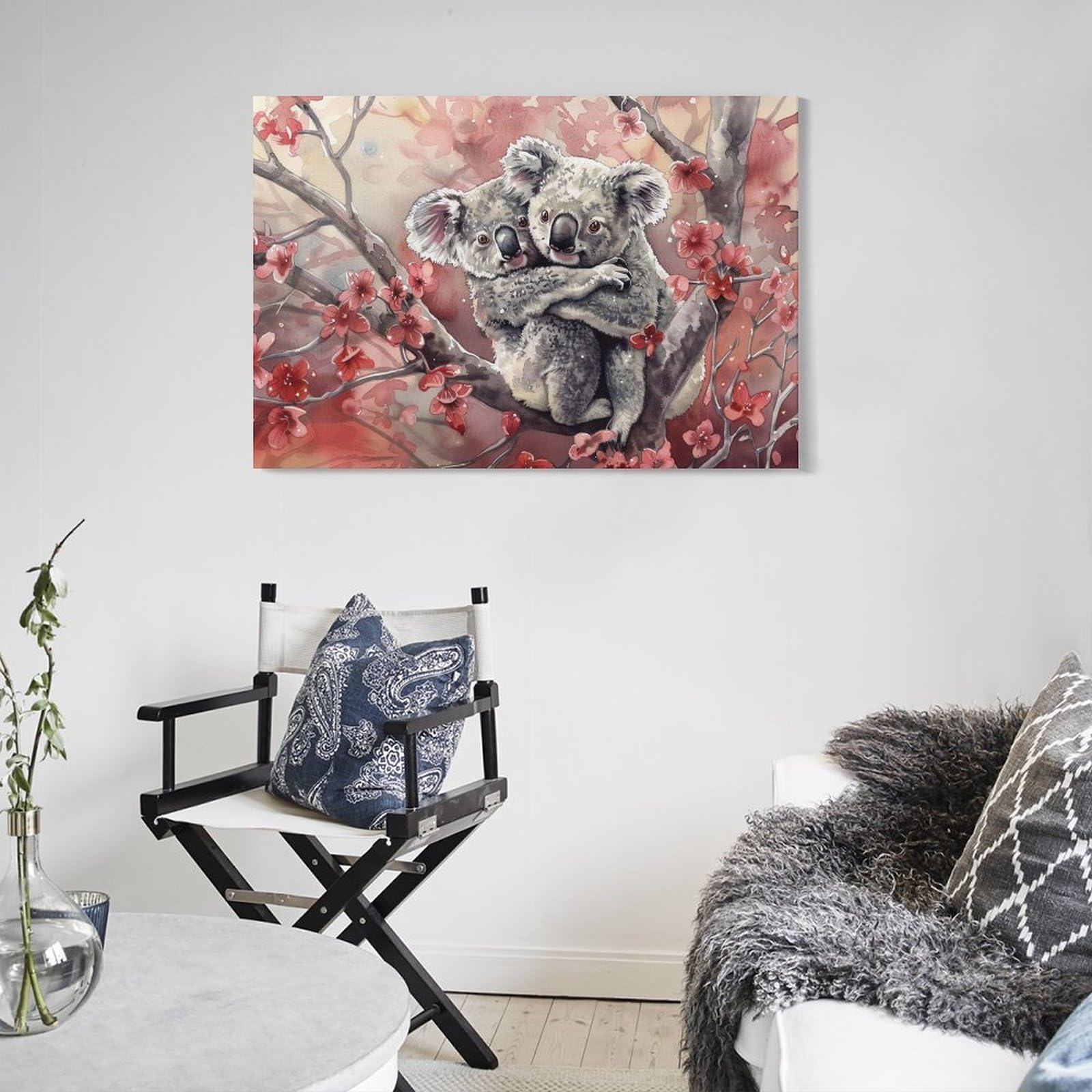 Amazon.co.jp: 絵画 抱き合うコアラインテリア 絵画 かわいい面白い