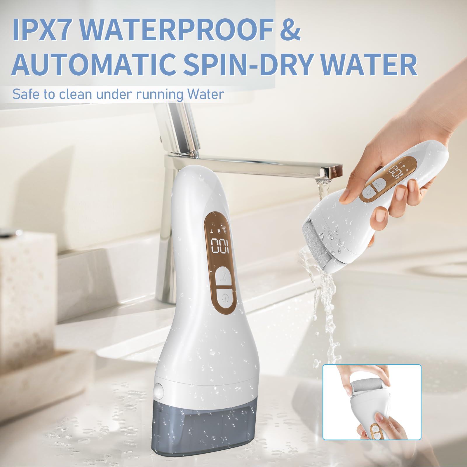 Electric Callus Remover for Feet, Rechargeable Waterproof Foot File