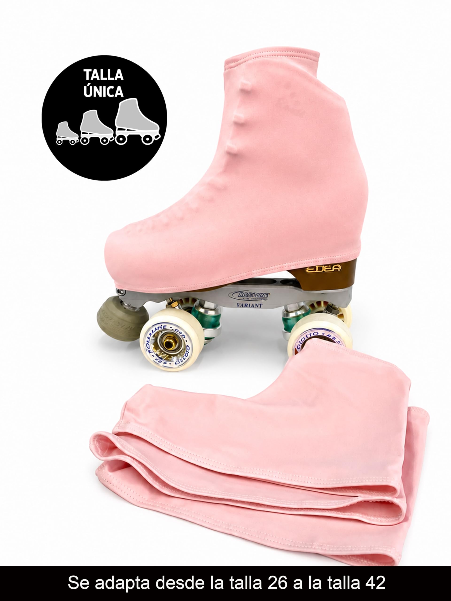 CRLSPORT Cubre patín para niña y Mujer, Funda Patinaje Hielo 180 Densidad Talla Universal Rosa Bebé