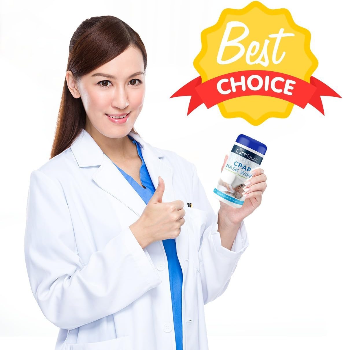 Care Touch CPAP Wipes - Unscented | CPAP Cleaner | 3 Packs of 70 Unscented CPAP Mask Cleaning Wipes (210 Total) : Health & Household