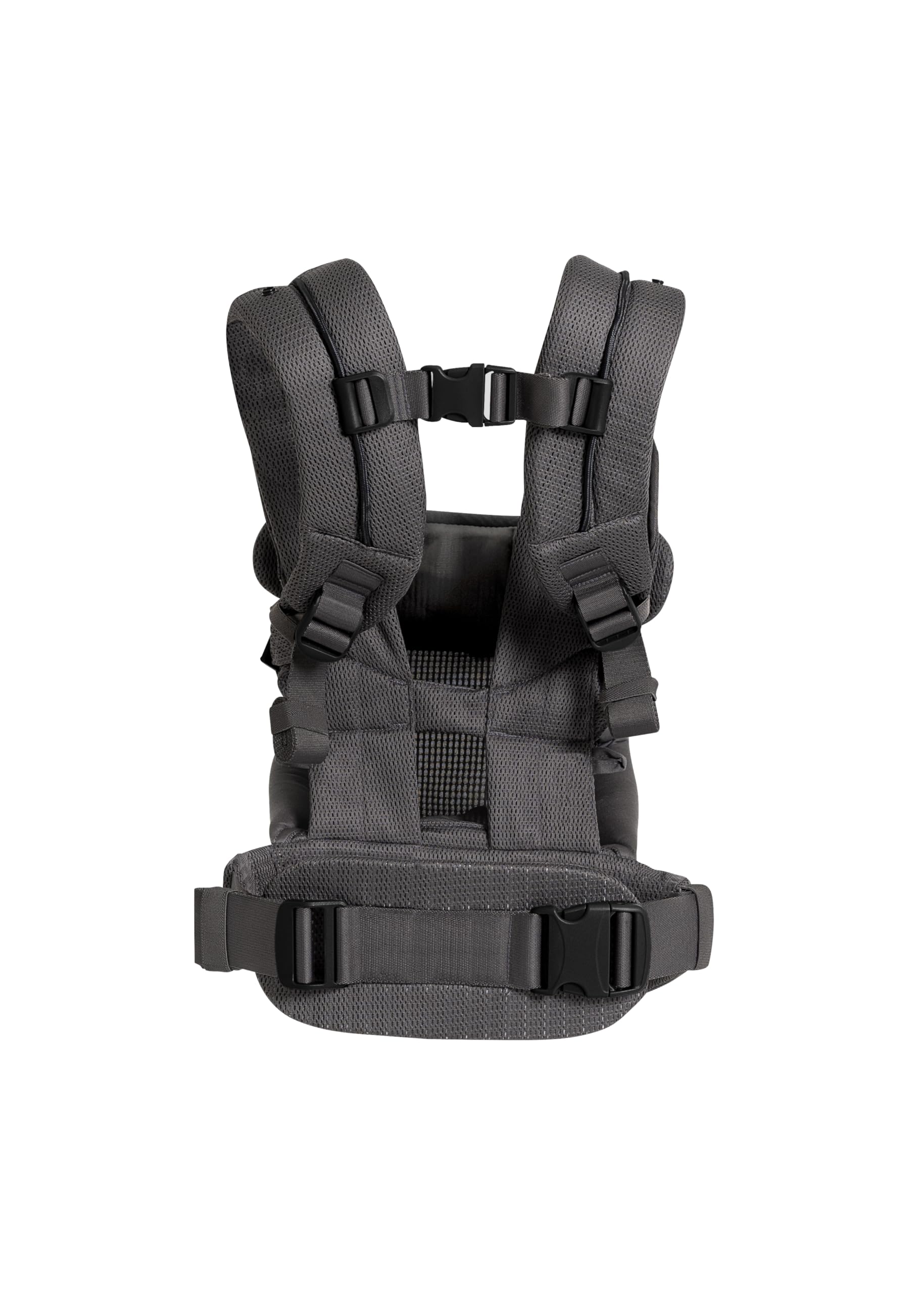 Joie Savvy Air Porte-bébé 4 en 1 en maille respirante et ergonomique avec 4 positions de transport, tissu en maille rafraîchissante, sangles rembourrées et soutien lombaire (cendre)