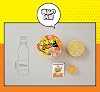 Otogi Cheese Packi Cup Noodles, 3.4 oz 95 g, Set of 3 Servings with Hand Wipe, Mild and Deep Flavor, Korean Lapoki, Soupless Noodles, Cheese Ramen, Instant Noodles, Emergency Food, Preserved Food,