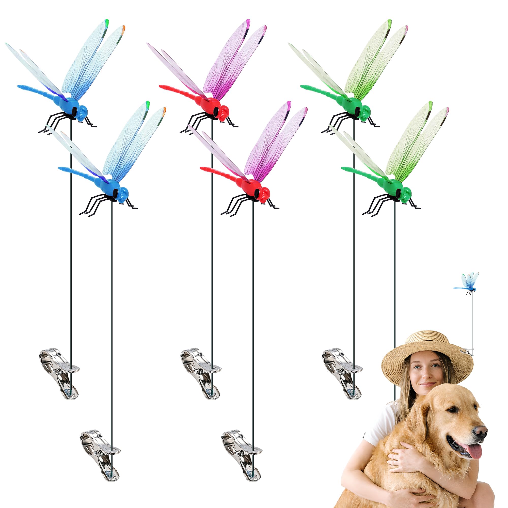 Fausse libellule décorative pour chapeau et cour : embellissez votre jardin arboré