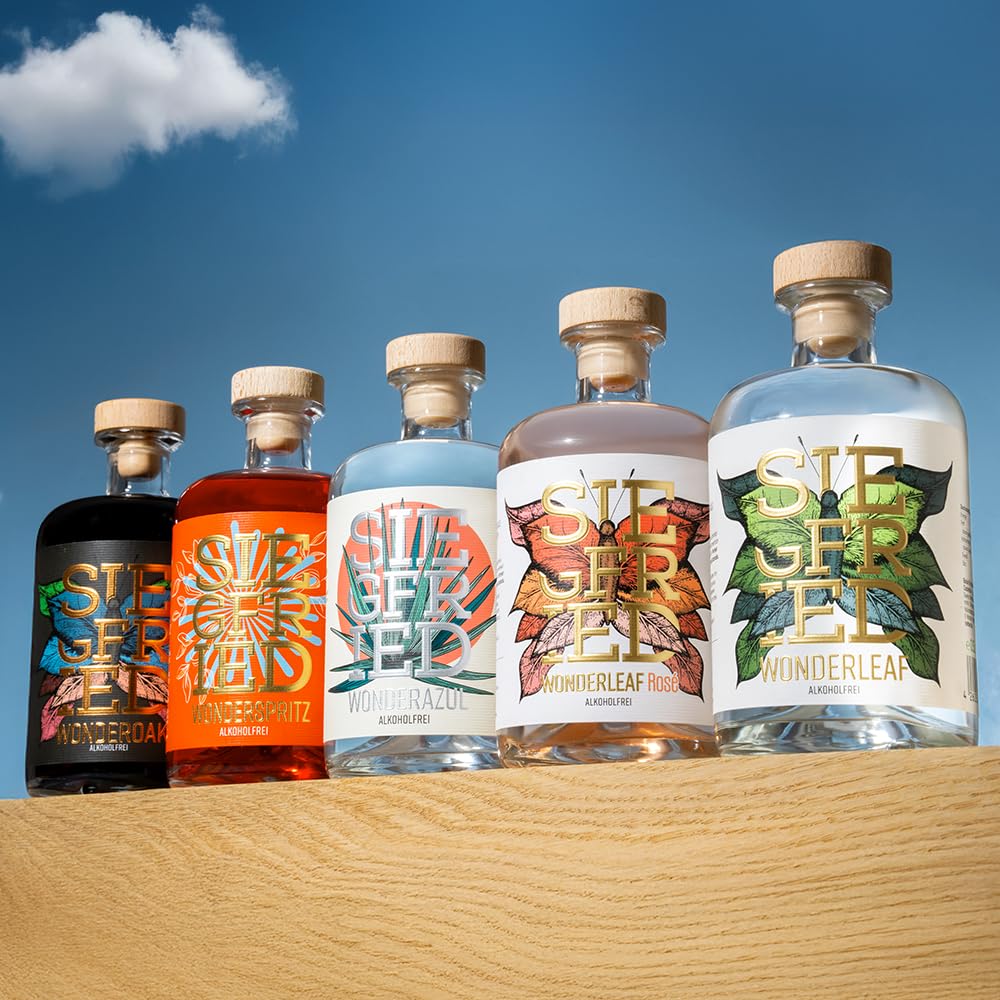 Siegfried alkoholfrei-Set | Alkoholfrei | Von den Machern des weltweit prämierten Siegfried Gin | Vegan | Natürliche Destillate | 5 x 500ML