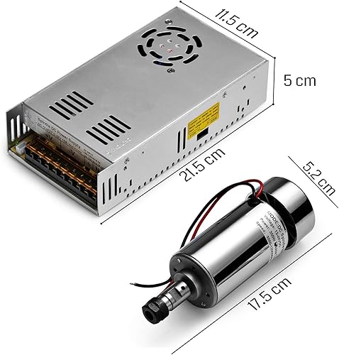 Miniatura 5 de Genmitsu Motor de husillo CC con cepillo de 300 W refrigerado por aire con fuente de alimentación de conmutación ajustable de salida de 0-48 V,