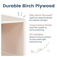 Vista 6 de ECR4Kids Centro de Almacenamiento de Suministros para Mesa, Caddy para Maestros, Blanco Desgastado