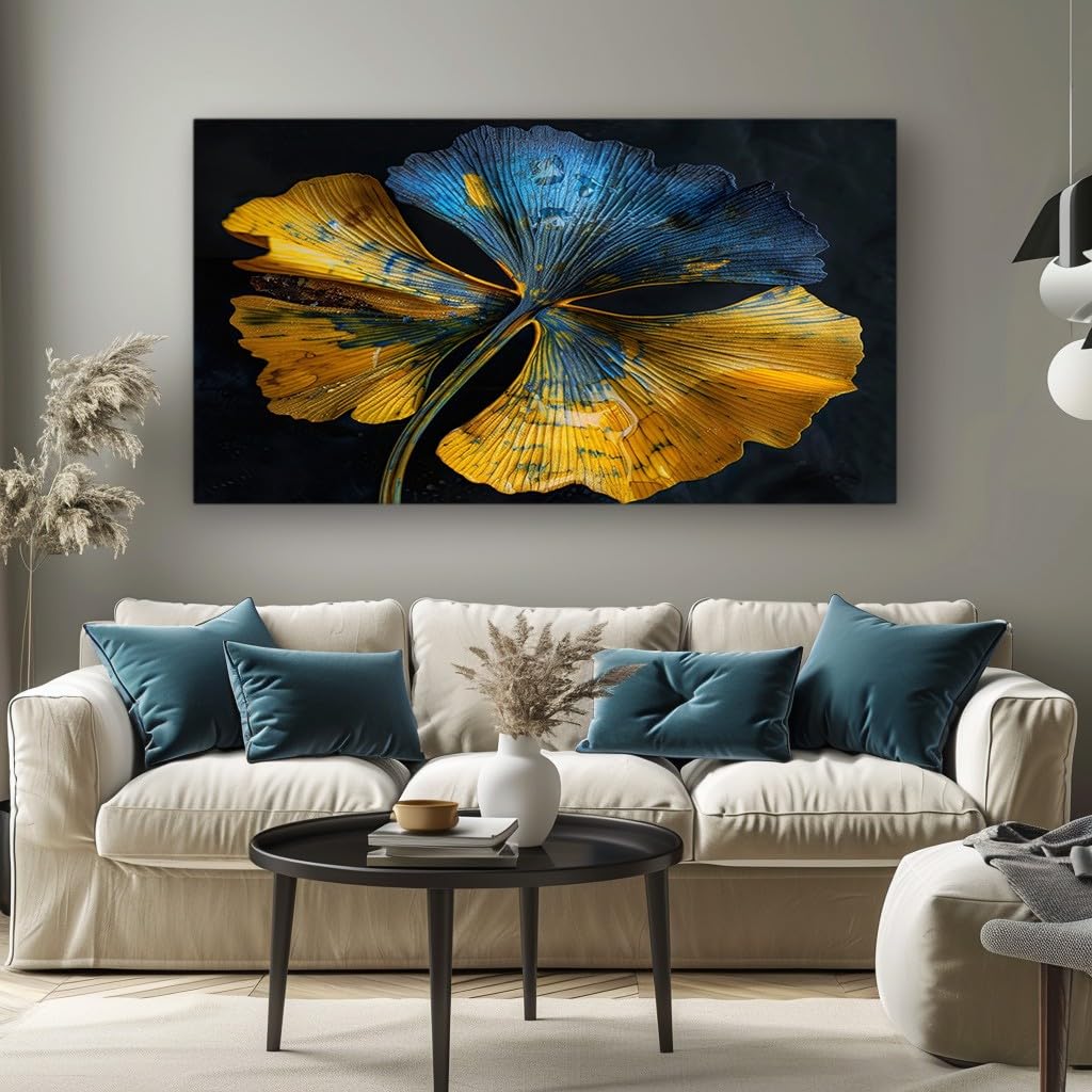 MKBKLI Abstract Canvas Wall Art for Living Room Four-leaf clover plant Paintings for Bedroom, Office, Kitchen - Home Decor Pictures 50x100cm