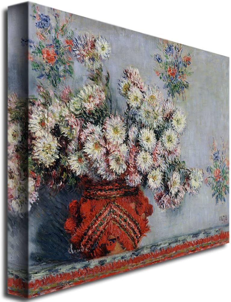 Amazon｜クロード・モネ作菊、1878年 14x19インチ キャンバスウォール