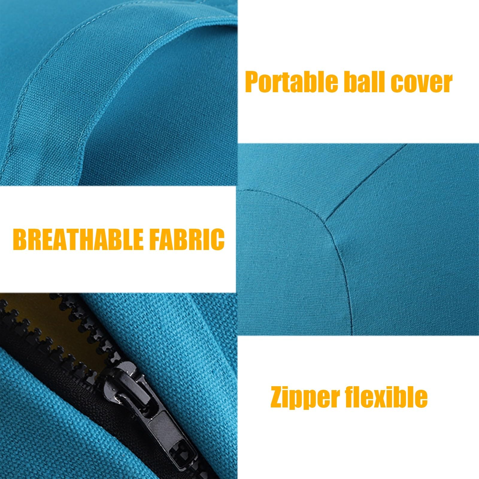 Funda para Silla con Pelota de Ejercicio de 65 cm, Funda para Pelota de Yoga Pilates, Funda para Asiento de Pelota de Equilibrio, Funda de Tela Plegable