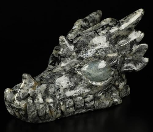 Skullis Cráneo de cristal tallado de esmeralda 50in escultura de arte fino piedra curativa Reiki 1198