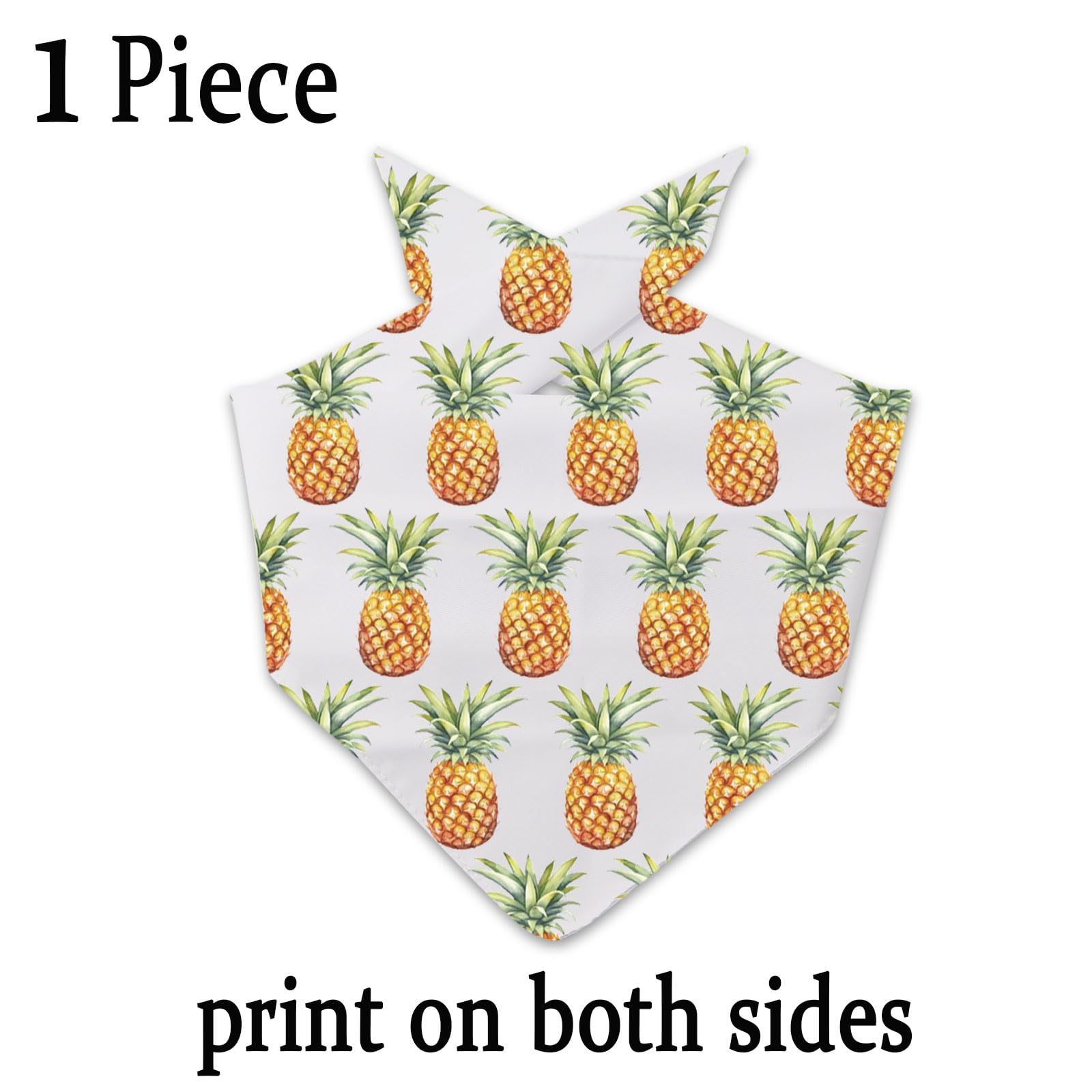 1 Piece Pineapple Inspired Dog Bandana Fruit Tie on Scarf Pineapple Lovers Gift (Pineapple D UK) - Image 2