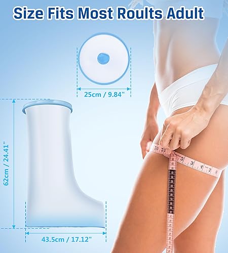 Miniatura 2 de Funda impermeable extra ancha para ducha para adultos, reutilizable, extra grande, con parte inferior antideslizante, para adultos, botas de ducha