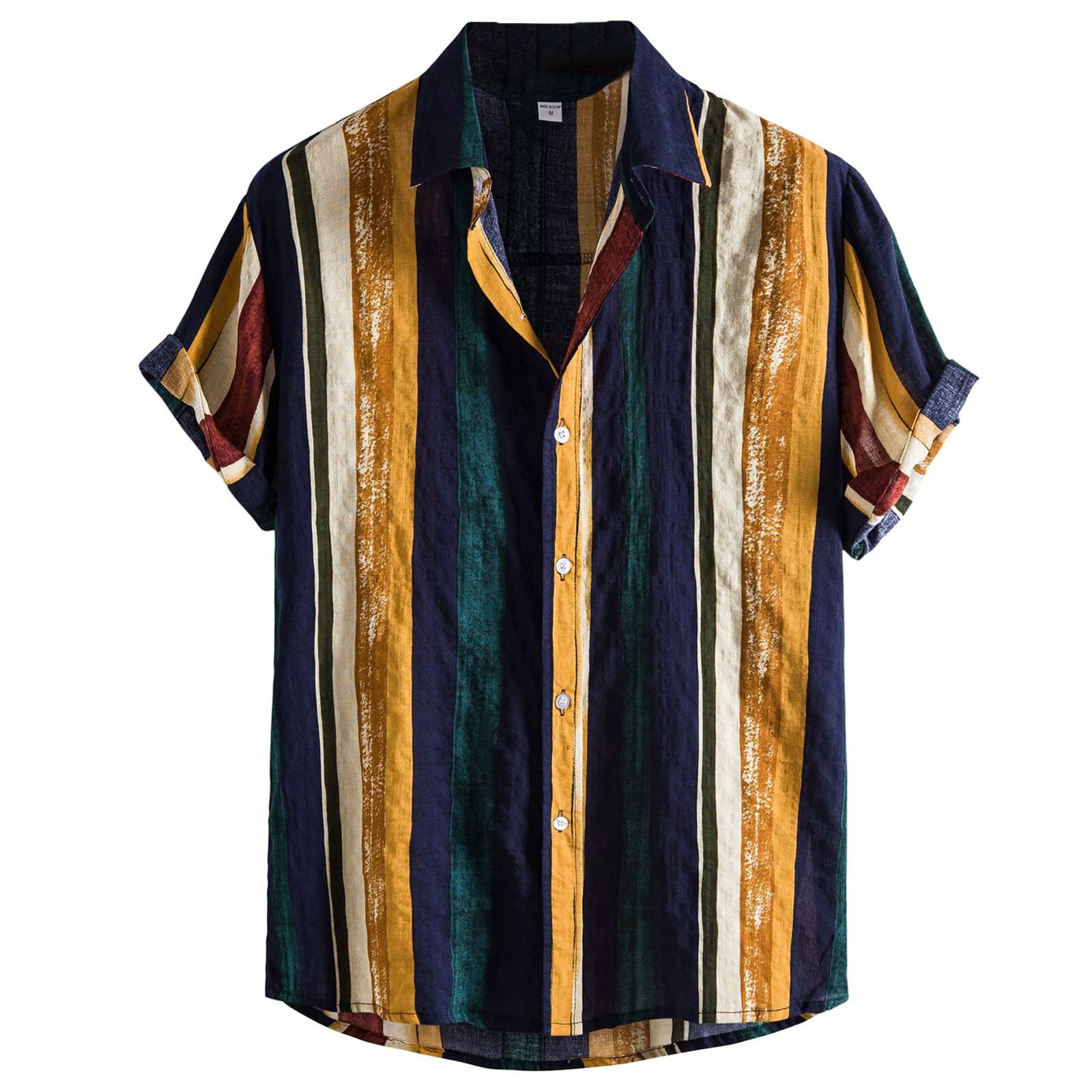 MakingDa Camisa Flores Hawaiana Hombre Manga Corta Botones Funky Casual Hawaii Impresión Camisas Verano Playa Vacaciones Camisas Havaiana