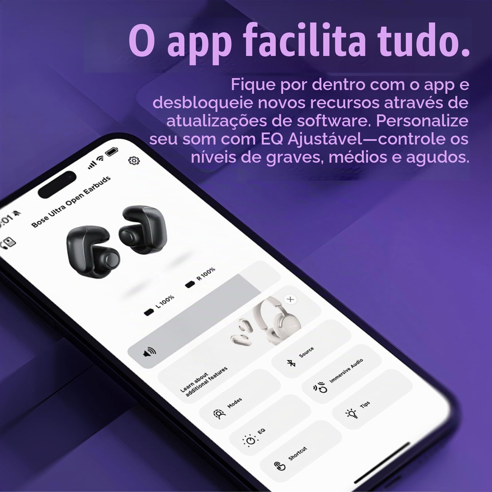 Bose Ultra Open Earbuds, fones de ouvido sem fio Open Ear