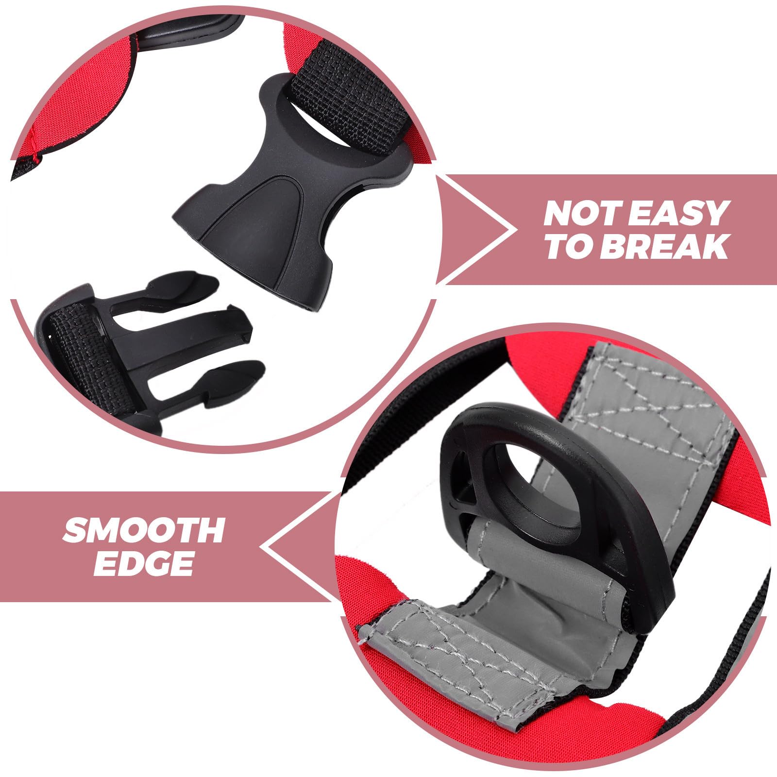 ULTECHNOVO Collier pour Chien Aveugle Rouge en Polyester Léger Protection Anti-Collision et Facile à Utiliser pour Navigation Extérieure Sécurisée