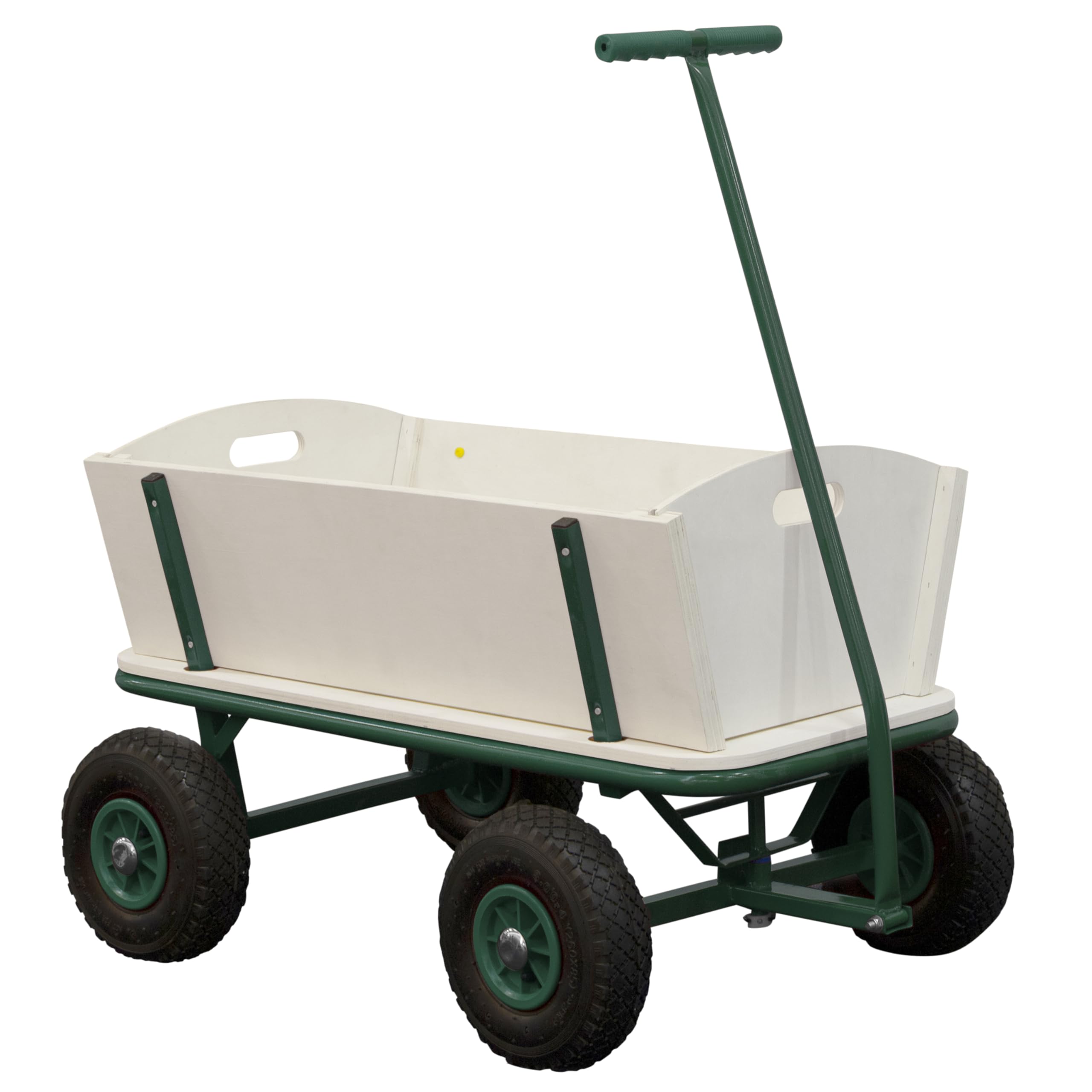 Chariot de jardin bois Sunny Billy remorque à bras 4 roues 100kg