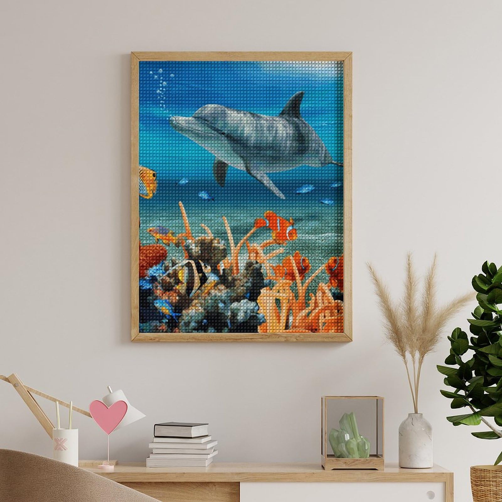 Dolphins Blue Diamond Art Kits for Adults Diamond Art Diamond