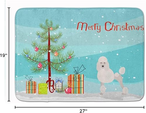 Miniatura 2 de Caroline's Treasures CK3478RUG - Tapete de espuma viscoelástica para árbol de Navidad en miniatura, lavable a máquina, tapete de baño