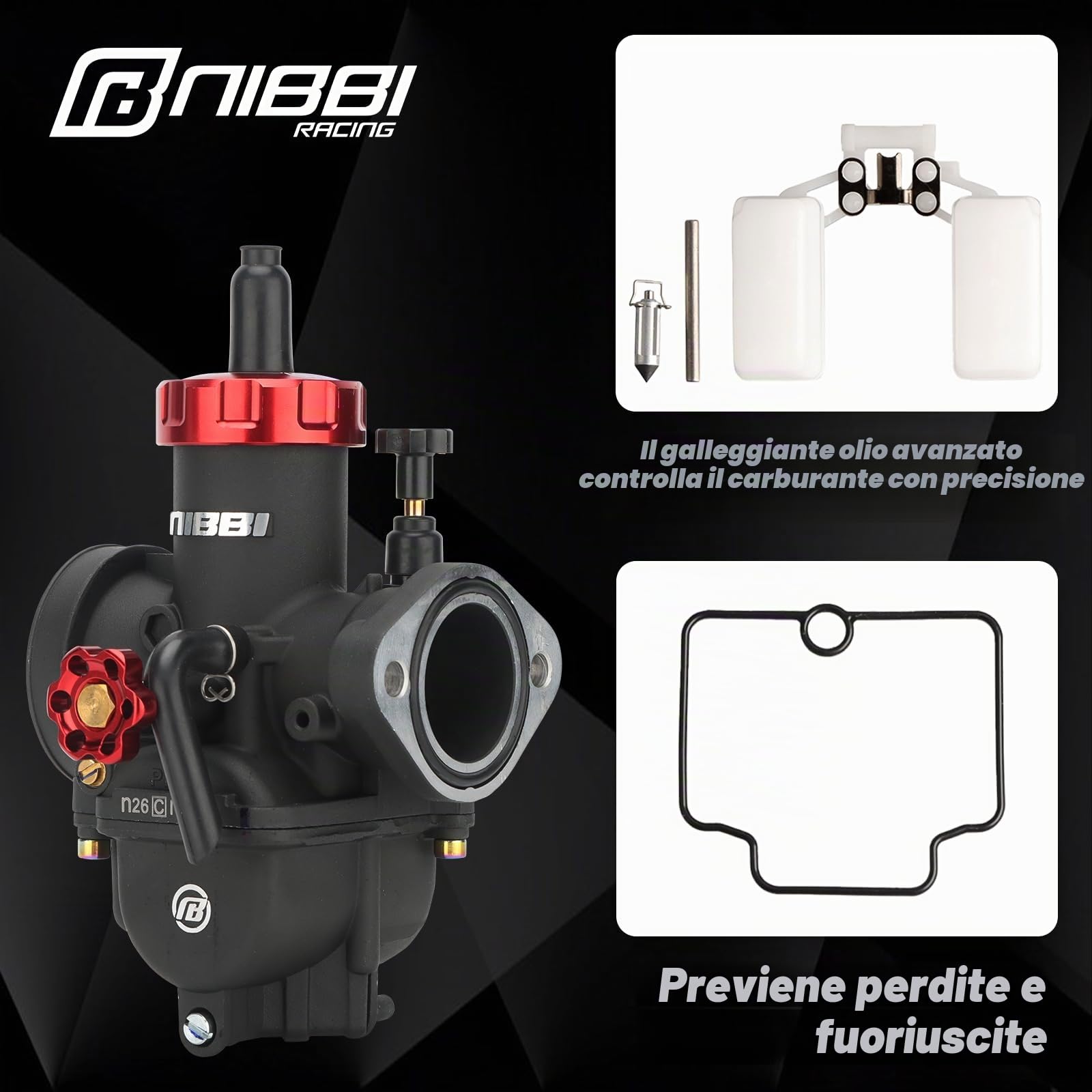 NIBBI Carburatore PE26MM Adatto 150cc-200cc Flangia Motore Moto Con Jets Carb Per Yamaha Kawasaki Suzuki Apollo Dirt Bike Mini Bike