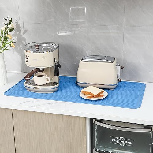 Miniatura 32 de Tapete de silicona para secado de platos para múltiples usos, fácil de limpiar, ecológico, resistente al calor, tapete de silicona para encimera