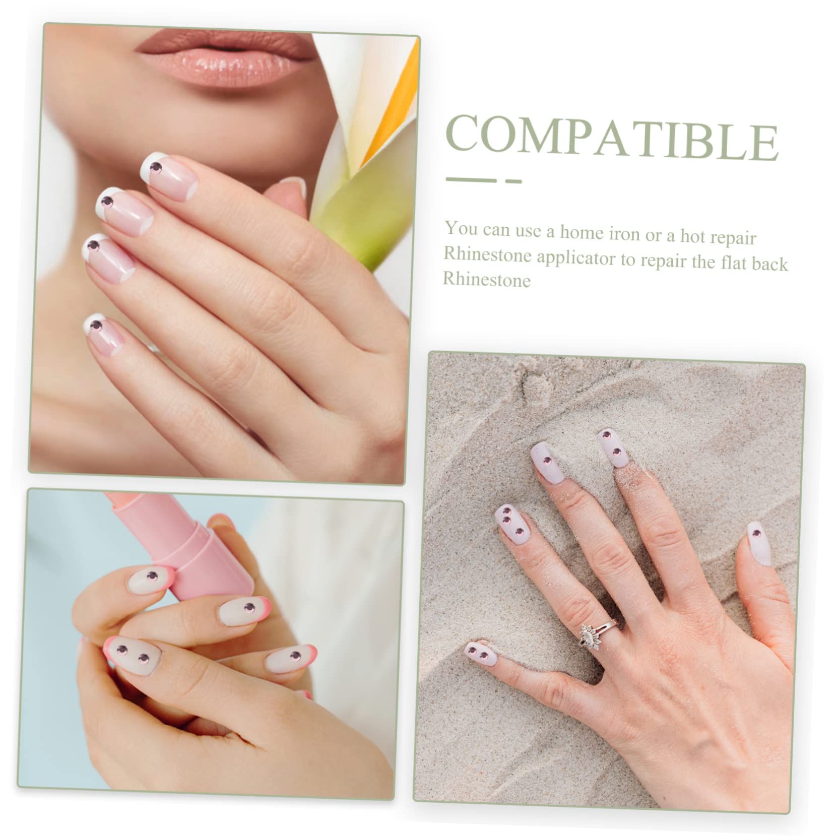 FOMIYES 4 Pezzi 1 Set Di Decorazioni Per Nail Art Con Strass A Fondo Piatto Gioielli Per Unghie Kit Per Realizzare Perline Per Unghie