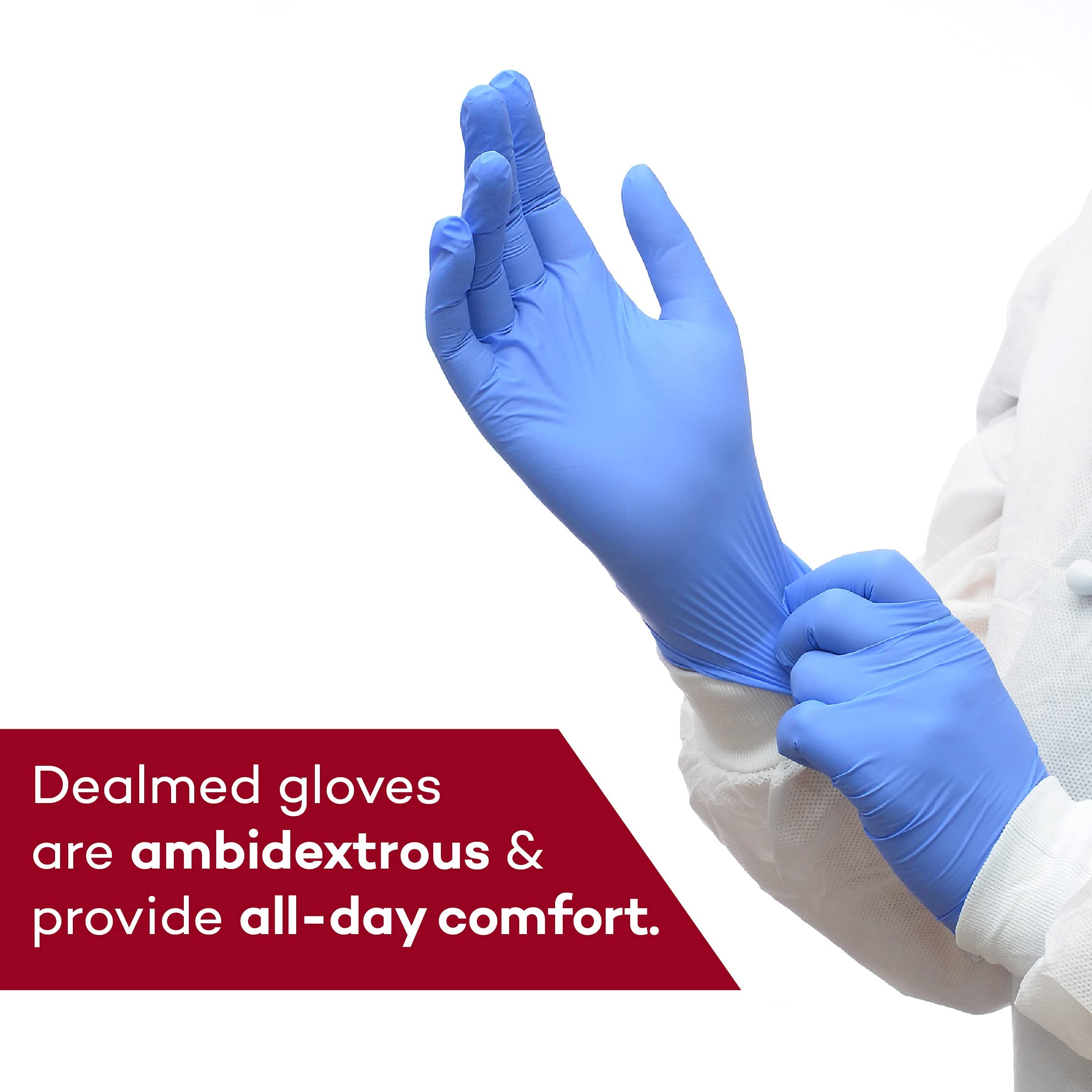Dealmed Nitrile Gloves – Pallet of Size Medium Disposable Nitrile Gloves, Non-Irritating Latex Free, Multi-Purpose Use for a First Aid Kit and More (84 Cases)