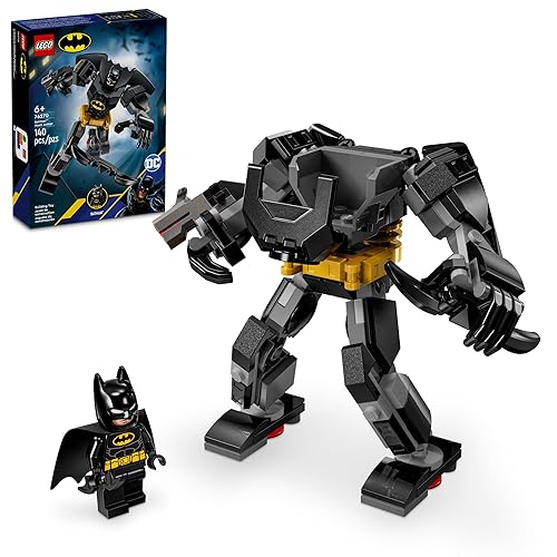 LEGO DC Batman: Mech de Batman, figura de súper héroe, juguete de robot coleccionable, figura mini de Batman incluida, regalo creativo de súper héroe para niños y fanáticos de Batman a partir de 6 años, 76270