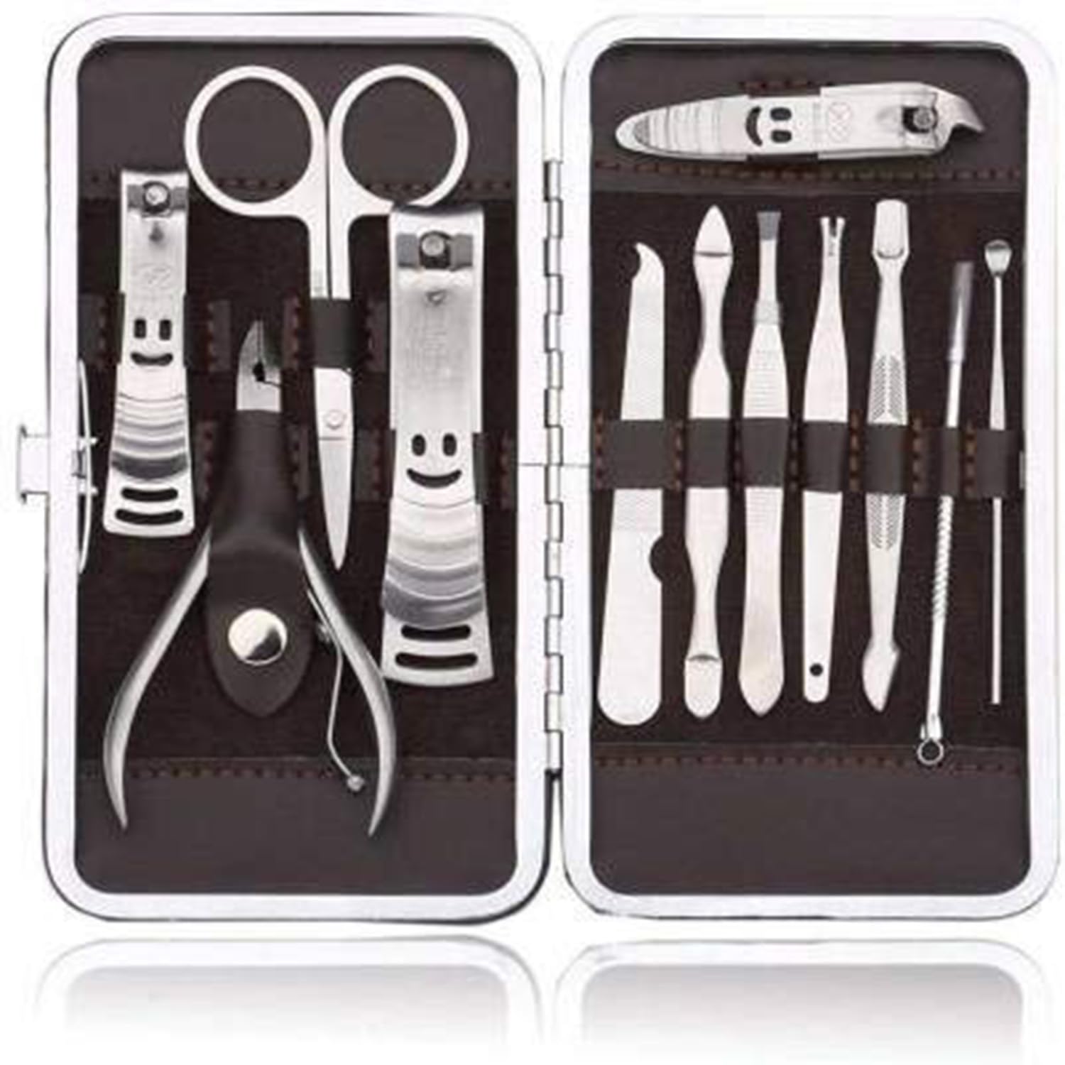 Stookin® 12-In-1 Manicure Pedicure Set Kit - Professional Grade Stainless Steel Nail Care Tools and Grooming Essentials for Hands and Feet: Perfect for Men and Women.