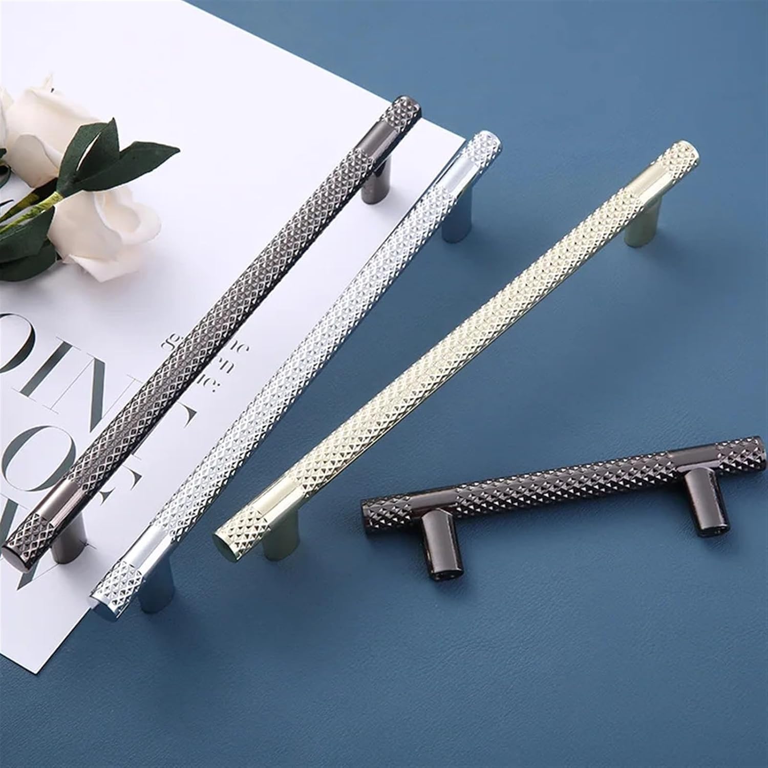 Aluminum Alloy Handle Chinese Style Wardrobe Bathroom Drawer Door Knob Cabinet Furniture Dresser Kitchen Cabinet Handles 1Pcs (Color : Golden-192mm)