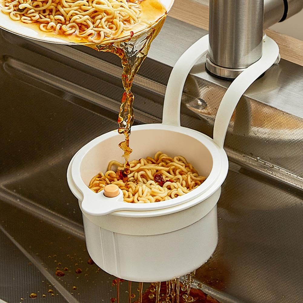 Filtre évier Suspendu - 2 Pièces, Vidange Rapide, Pour Restes Alimentaires, Gain De Place Cuisine