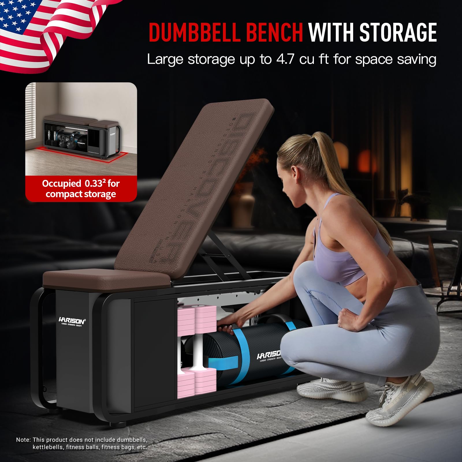 Adjustable Weight Bench, Bench1000 MAX Heavy Duty Workout Bench Press with Leg Extension and Preacher Pad for Home Gym Strength Training, Flat Incline Decline Sit Up Bench (610)