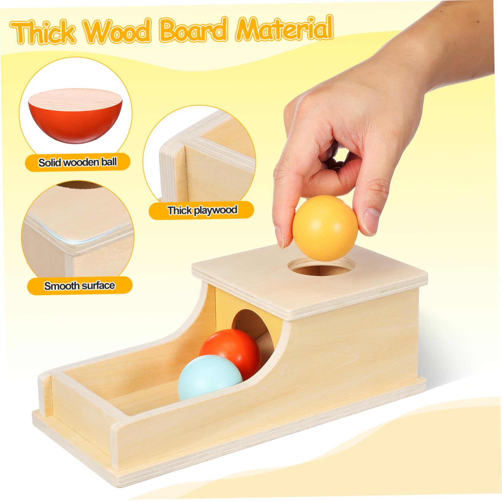 Caja de Monedas de Madera 1pieza Juguete Educativo para Niños | Entrenamiento de Motricidad Detallada, Fomenta la Concentración, para Bebés y Niños