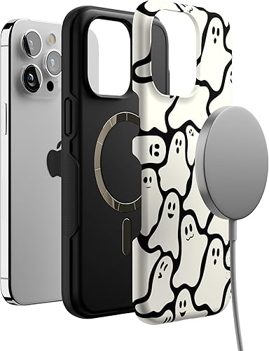 Vista 868 de Casely Funda para iPhone 15 Pro Max Jardín Secreto Flores mixtas Funda atrevida Compatible con MagSafe y botón de acción Secret Garden