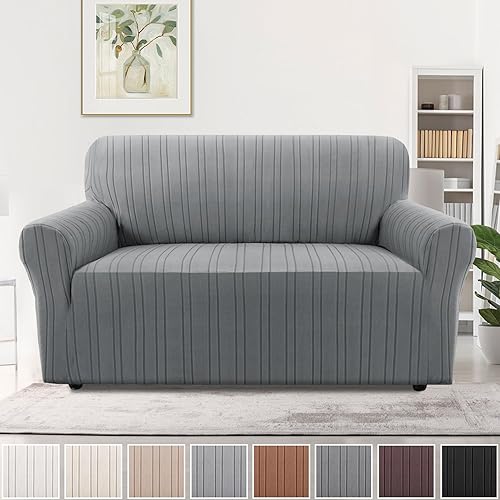 Miniatura 33 de H.VERSAILTEX Funda de sofá de alta elasticidad de 1 pieza, cubierta de sofá antideslizante, con parte inferior elástica, fundas gruesas y suaves,