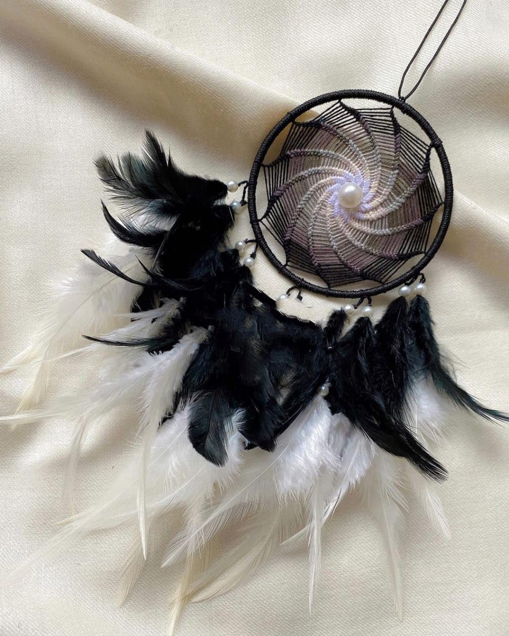 UVID 4INCH Black and White Dream Catcher for Home Decor,Wall Hanging and CAN BE Used for Gifting-image-32