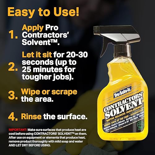 Miniatura 5 de De-Solv-it Pro Contractors Solvent, aerosol removedor de adhesivo versátil, 12 onzas, paquete de 1