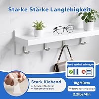 HOMMAND 3m Nano Kétoldalas Ragasztószalag, Extra Erős, Átlátszó, Nyomtraceless 3
