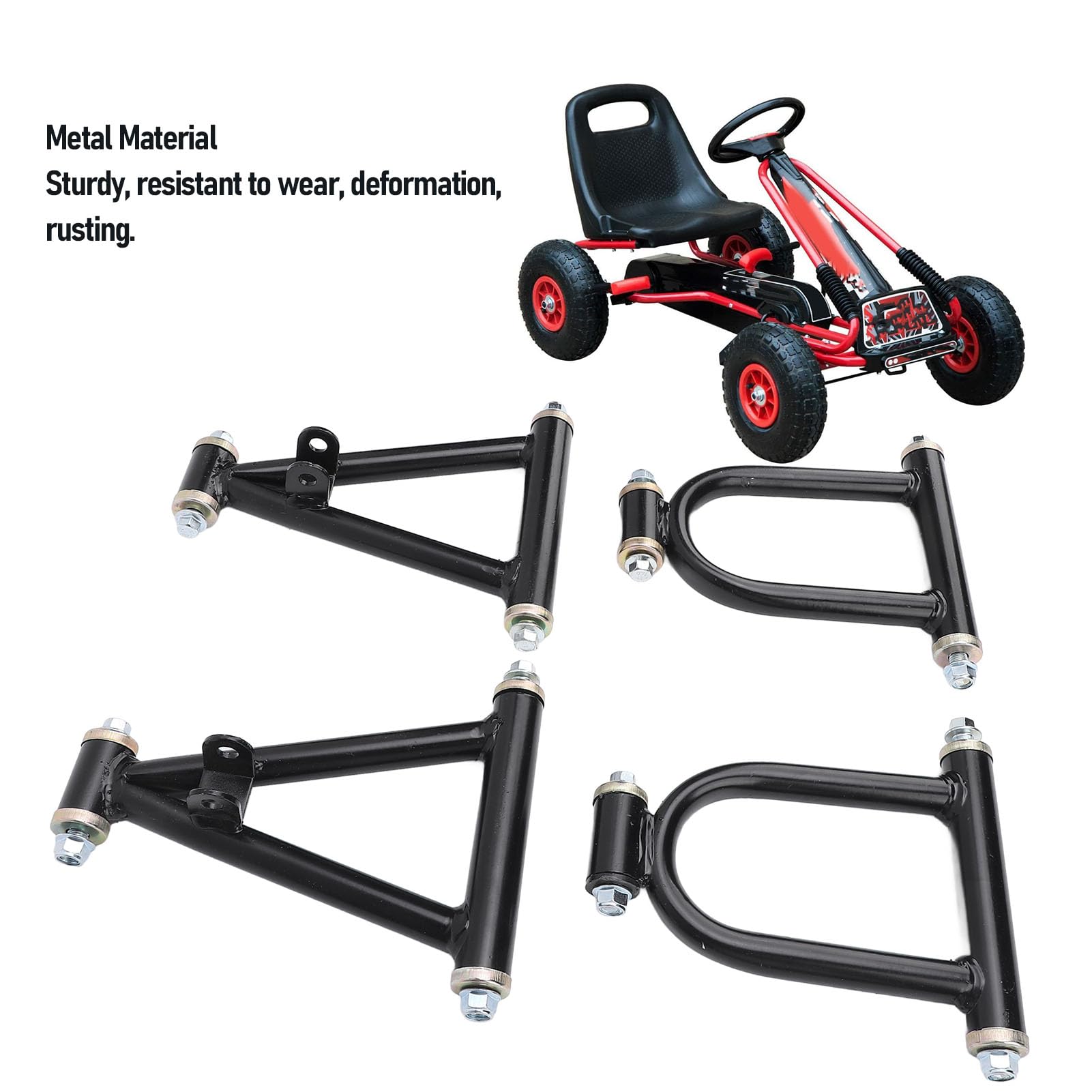 6-calowy Zestaw Przedniego Zawieszenia Amortyzator Wahacza Metalowy zespół Wahacza dla 4 Koła Quad Gokart