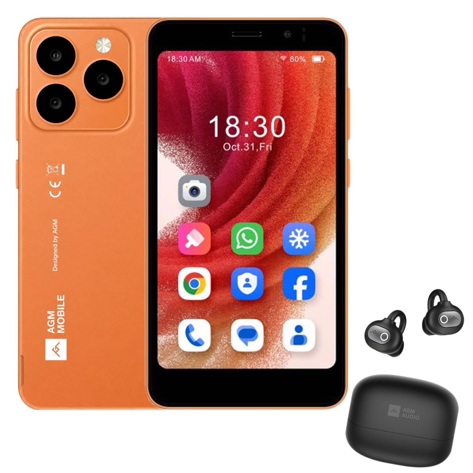 AGM Note N2 Smartphone Android 16 Go + Open Buds 1 Open Ear Kopfhörer Bluetooth 5.4