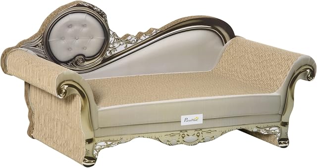 PawHut Cat Scratching Bed Pet Furniture Scratching Post w/ Catnip - Brown