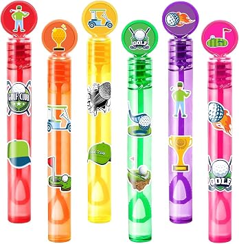 Golf Party Favors for Kids 24PCS Sports-Themed Mini Bubble Wands, Great for Birthday Supplies, Pinata Fillers, Goodie Bags & Classroom Rewards