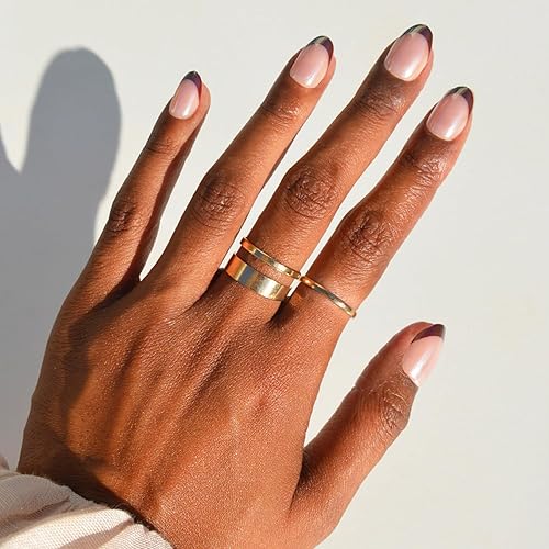 Glamnetic Press On Nails - Short Oval Fake Nails, Deep