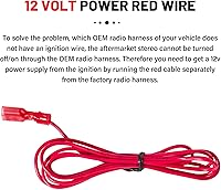 Vista 5 de RED WOLF Arnés de cableado de estéreo Compatible con 2002-2008 GMC Envoy Sierra Chevy Silverado Impala Adaptador de cable de radio de estéreo
