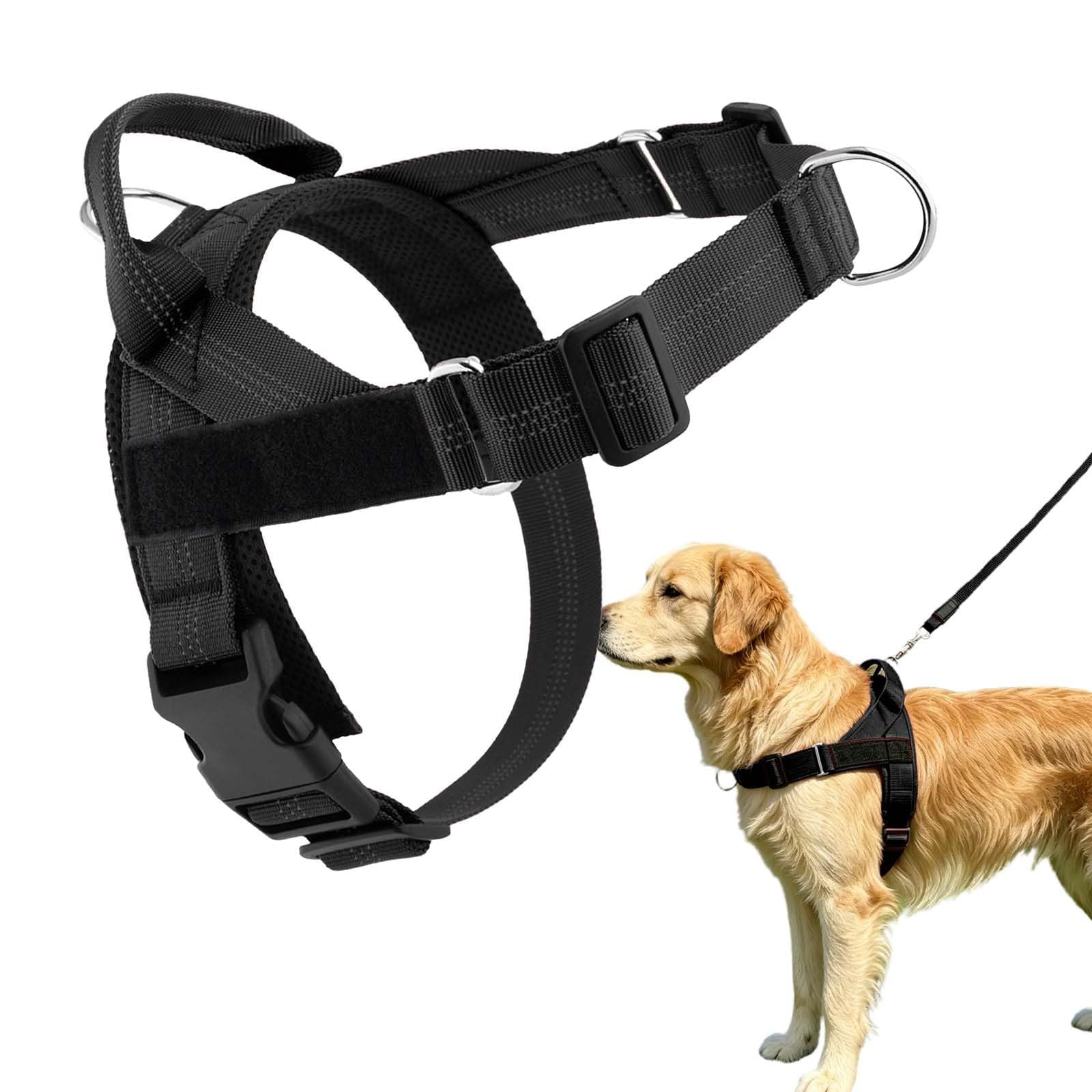 Paropet No Pull Dog Harness, No Pull Pet Walking Vest With Secure Buckle Design | Breathable Mesh, Front Chest Leash Attachment For Training，Black：s
